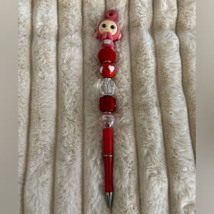 Cute Teletubbies Red character pen with beads ! NWT